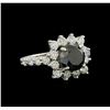 Image 1 : 4.75 ctw Black Diamond Ring - 14KT White Gold