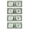 Image 1 : 1957 $1 AU/Unc Silver Certificate Currency Lot of 4