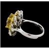 Image 3 : 4.14 ctw Sapphire and Diamond Ring - 14KT White and Yellow Gold