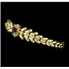 Image 2 : 0.77 ctw Ruby and Diamond Bracelet - 14KT Yellow Gold