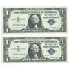 Image 1 : 1957 $1 Silver Certificate Currency Lot of 2