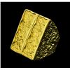 Image 1 : Rectangular Ring - Gold Plated