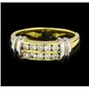 Image 2 : 0.37 ctw Diamond Ring - 14KT Yellow and White Gold