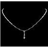 Image 1 : 1.29 ctw Diamond Necklace - 14KT White Gold