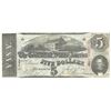 Image 1 : 1863 $5 The Confederate States of America Note T-60 CC