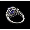 Image 3 : 3.46 ctw Tanzanite and Diamond Ring - 14KT White Gold