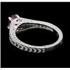 Image 3 : 0.83 ctw Ruby and Diamond Ring - Platinum