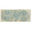 Image 2 : 1863 $5 The Confederate States of America Note T-60 CC