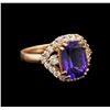 14KT Rose Gold 3.30 ctw Tanzanite and Diamond Ring