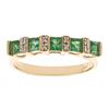 Image 1 : 0.72 ctw Emerald and Diamond Ring - 14KT Yellow Gold