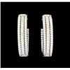 0.85 ctw Diamond Earrings - 14KT White Gold