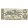 Image 1 : 1863 $5 The Confederate States of America Note T-60 CC