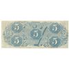 Image 2 : 1863 $5 The Confederate States of America Note T-60 CC