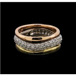 14KT Tri-Color Gold 0.49 ctw Diamond Ring