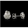Image 2 : 14KT White Gold 1.50 ctw Diamond Earrings