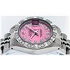 Image 8 : Rolex Ladies SS Pink Diamond Pyramid Bezel Datejust Wristwatch