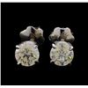 0.74 ctw Diamond Earrings - 14KT White Gold