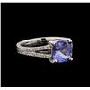 Image 1 : 14KT White Gold 2.37 ctw Tanzanite and Diamond Ring