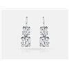 Diamond Earrings - 14KT White Gold