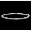Image 1 : 14KT White Gold 2.30 ctw Diamond Bangle Bracelet