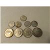 Image 1 : 4 x 1967 SILVER Canadian Quarters + 5 1967 dimes