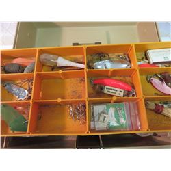 Fishing Tackle Box with Lot of New/Old Lures