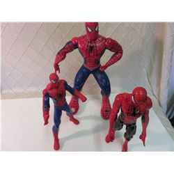 3 Spiderman Figures