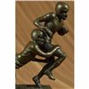 Image 2 : Two Muscular Football Players Rugby NFL Trophy Bronze Sculpture