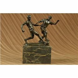 Two Soccer Player FIFA Bronze Sculpture