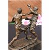 Image 4 : Last Round Boxer Bronze Sculpture on Marble Base Figure