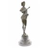 Image 10 : Banjo Woman Music Bronze Sculpture on Marble base Statue