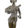 Image 4 : Banjo Woman Music Bronze Sculpture on Marble base Statue