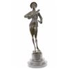 Image 5 : Banjo Woman Music Bronze Sculpture on Marble base Statue
