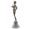 Image 6 : Banjo Woman Music Bronze Sculpture on Marble base Statue