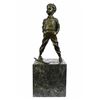 Image 1 : Ski Player Bronze Statue on marble base Sculpture