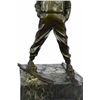 Image 3 : Ski Player Bronze Statue on marble base Sculpture