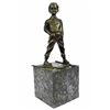 Image 5 : Ski Player Bronze Statue on marble base Sculpture
