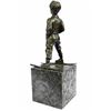 Image 8 : Ski Player Bronze Statue on marble base Sculpture