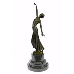Egyptian Dancer Bronze Statue on marble base Sculpture