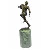 Image 6 : Football Player Bronze Sculpture on Marble base Statue