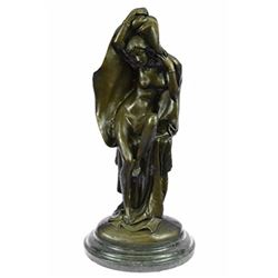 Woman With Vail Bronze Sculpture on Marble base