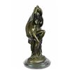Image 5 : Woman With Vail Bronze Sculpture on Marble base