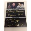 Image 2 : VEZINA GLORY SIGNED 5" X 7" HOCKEY CARD (FUHR, HALL, HODGE, BOWER)