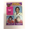 Image 1 : 1974-75 NHL ASSISTS LEADERS #209 O-PEE-CHEE HOCKEY TRADING CARD