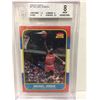 Image 1 : 1986-87 MICHAEL JORDAN #57 FLEER ROOKIE BASKETBALL CARD (8 NM-MT)