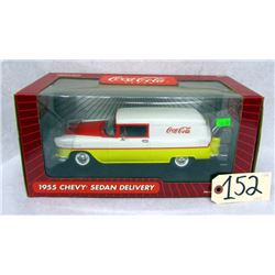 COCA COLA 1955 CHEVY DELIVERY SEDAN, NEW IN BOX