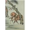 Image 3 : Chinese Watercolour Horse Painting on Scroll
