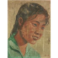 Chen Yanning Chinese Rare Oil on Canvas