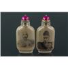 Image 2 : 2Pc Chinese Peking Glass Snuff Bottles Ma Shaoxuan