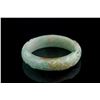 Image 2 : Burma Green Jadeite Carved Ruyi Bangle